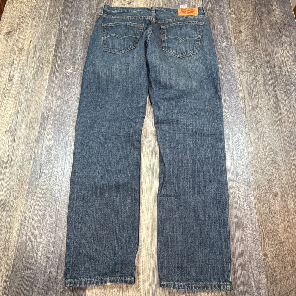 Levis 559 Mens Relaxed Straight Leg Blue Rust Denim Jeans 34x32 Medium Wash
